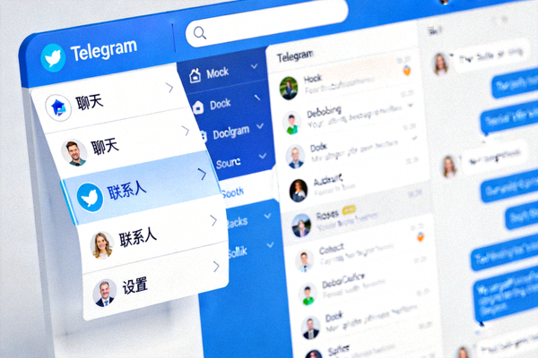 Telegram Desktop 客户端主界面截图，展示左侧菜单栏